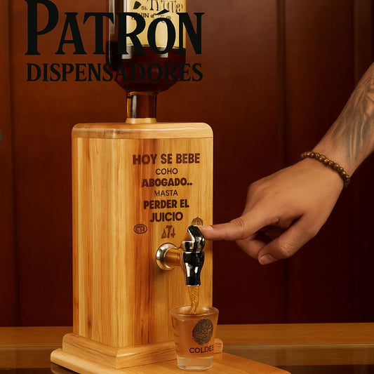 Dispensador de licor Patrón® Nogal